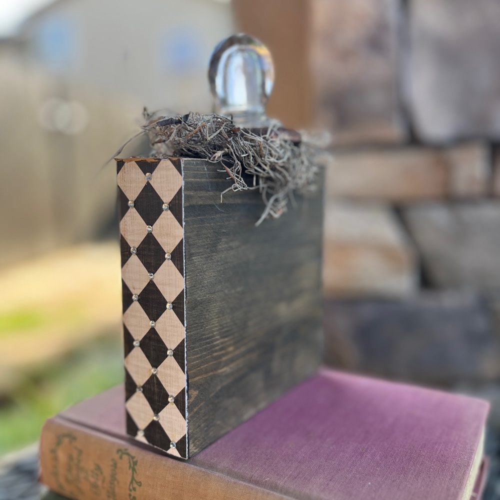 Rustic Wooden Decor with Glass Knob